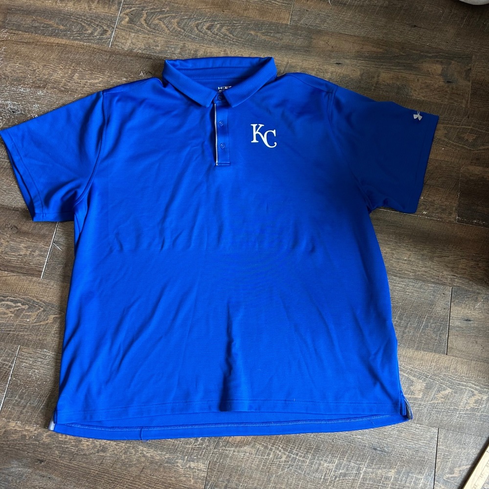 Under Armour Kansas City Royals MLB Polo Shirt Mens 5XL‎ Blue HeatGear